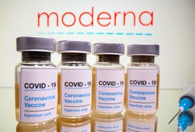 Doses of the Moderna vaccine are shown in this file photo.