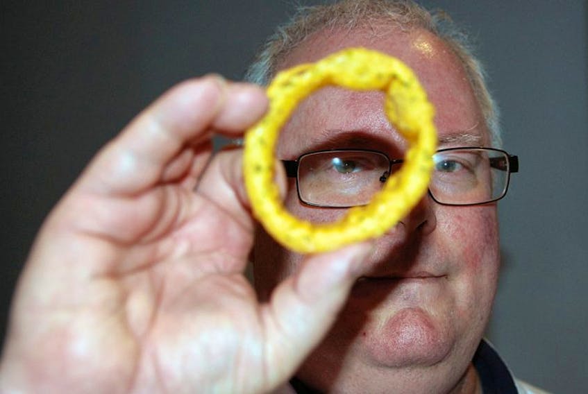 <p>Mike Bryanton, a research and development chef in Canada's Smartest Kitchen in Charlottetown, oversaw a sensory evaluation of three different onion rings recently with participants making assessments based on appearance, texture and flavour.</p>
<div>&nbsp;</div>