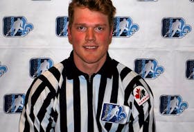 Former Cape Breton Eagle defenceman Jonathan Deschamp turned to officiating hockey three years ago. Today, he’s a full-time linesman in the American Hockey League and will be working the 2021 IIHF World Junior Hockey Championship in Edmonton. PHOTO SUBMITTED