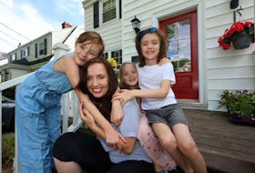 Frazzled mom Sarah Arsenault of Halifax with her three children Aria, 10, Bea, 7 and Eli, 9.