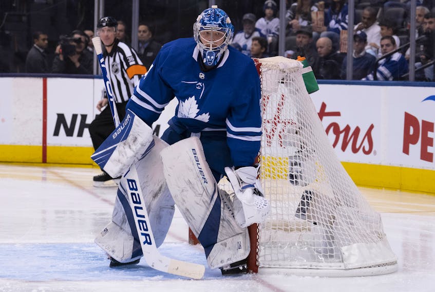 Maple Leafs goaltender Frederik Andersen is sporting an .888 save percentage in his past 14 games, dropping his overall mark to .909 for the season. (Nick Turchiaro/USA TODAY Sports)
