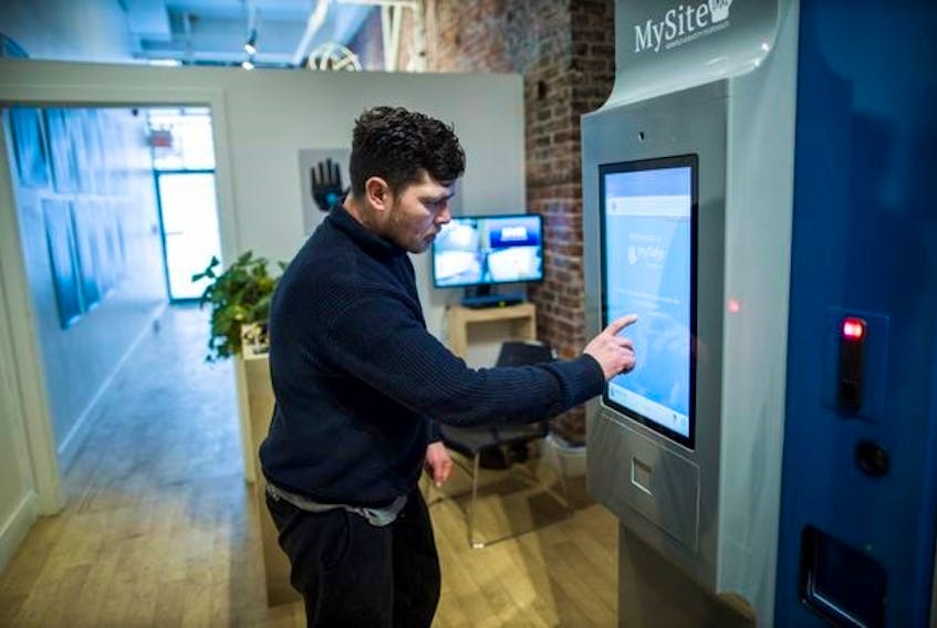 A client using one of the MySafe machines in Vancouver. It’s hoped that expanding the program to the East Coast could replace risky street drugs with safe, pharmaceutical-grade opioids and reduce overdoses.