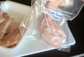 Stocking up on expensive items when they are on sale, such as chicken breasts, can help reduce your overall grocery costs. To maximize storage space and portions, try packaging the amount of meat you will need for each meal.