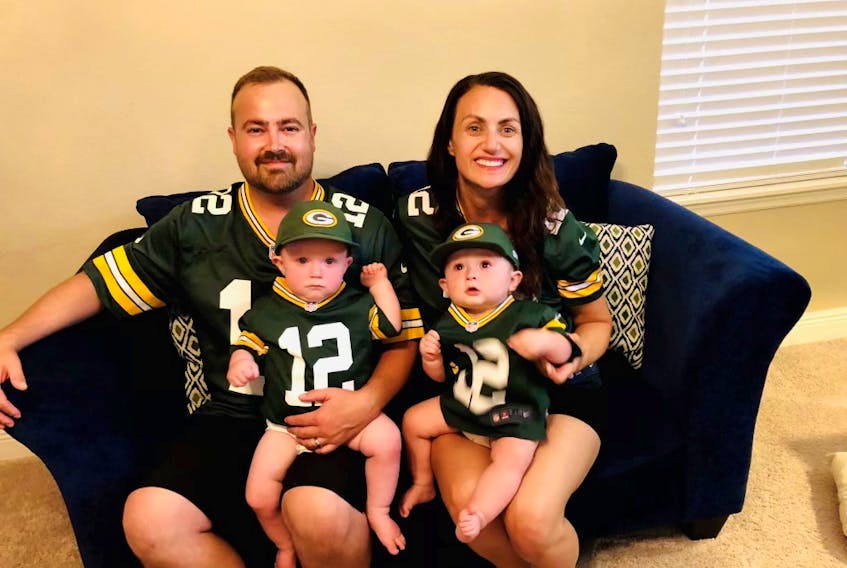 Kevin and Candace Myers of Paradise, N.L. have always been football fans. Their twin sons have also been raised to be avid Green Bay Packers football fans. Their team missed the Superbowl this year, but the family will still tune in and celebrate their favourite sport.