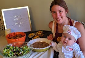 Jen McKenna from Kitchen Creative in Hunter River, PEI, is a personal chef, caterer and is busy online these days hosting virtual meal prepping services, showing people how to meal prep for the week in only one hour. She offers tips to families on how to get the most bang for their buck in their limited grocery store trips. 