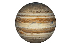 A rare celestial event will occur on Dec. 21, when Jupiter (pictured) and Saturn are at their closest point together, called a "great conjunction" (0.1 degrees, as seen from Earth), since 1226. 