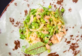 Salmon, Pea, and Asparagus Pasta is both easy to make and light on the palate, making it a perfect springtime pasta dish.