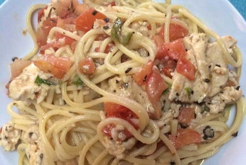 Chicken bruschetta pasta can be made either in an Instant Pot or on stovetop.