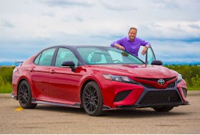 Brian Smith with the 2020 Toyota Camry TRD. – Gavin Young/Postmedia