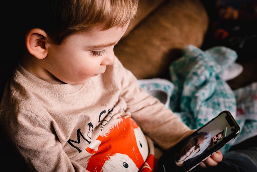 Rylan Gosbee, three, of Beaver Bank, NS, enjoys video messaging with his grandmother. It’s a great way for him to still visit and connect with her while staying at home due to COVID-19. 