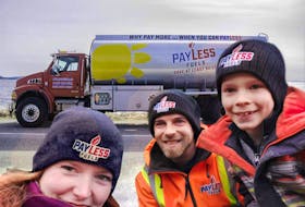 PayLess Fuels founder Andrew Publicover, centre, is flanked by wife Pam Lascelles and step-son Carter Bond. Publicover and Lascelles are South Shore business owners who believe in giving back to their community, including at Christmas. CONTRIBUTED
