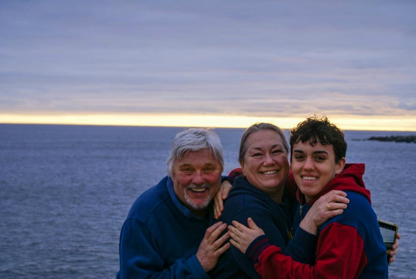 Manuel Velazquez Walker, pictured with his host family in St. John's, NL, is facing a lot of unknowns about his future study in Canada. The international student from the Patagonia region of Argentina just finished Grade 11 in Newfoundland and was unable to return home for the summer as planned.