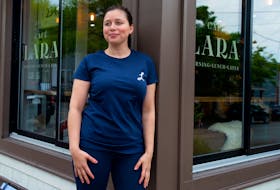 Lara Cusson, owner of Cafe Lara, poses for a photo outside her Agricola Street cafe on Friday, June 5, 2020.
Ryan Taplin - The Chronicle Herald