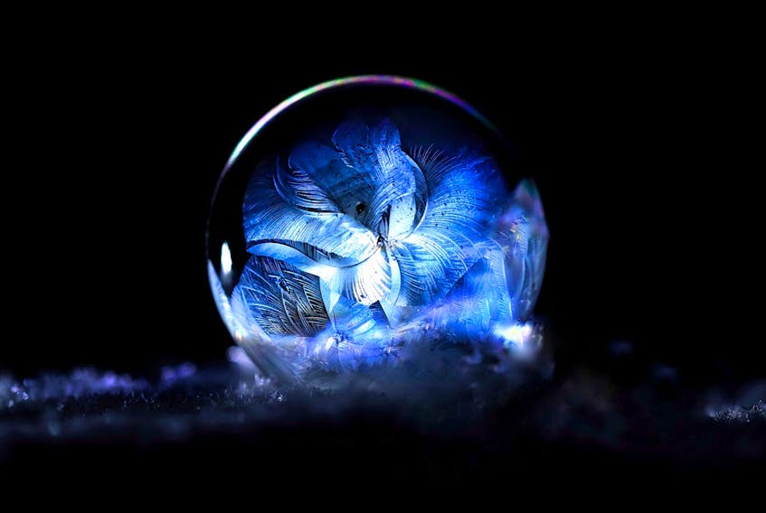 Catherine Hamilton submitted this striking photo of an ice bubble.