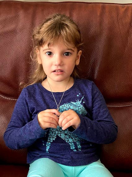 Gracelynn Mercer was diagnosed with Dravet syndrome, a rare form of epilepsy, when she was nine-months-old and now is on the verge of getting a seizure alert dog. Photo courtesy Sonya Mercer. 