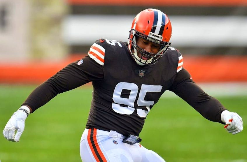 Cleveland pass rusher Myles Garrett told reporters what it was like to have COVID. “I lost my (sense of) smell for almost two weeks, had body aches, headaches, my eyes were hurting, coughing, sneezing and fever. I was in pain.”  Getty Images