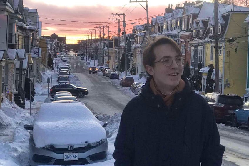 Luis Muehlbauer of Bad Münder, Germany, has been enjoying his time in St. John's as part of the international student exchange program, despite a rough year that included Snowmageddon and the COVID-19 pandemic. — CONTRIBUTED