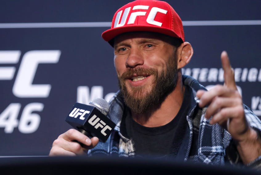 Welterweight fighter Donald Cerrone responds to a question during the UFC 246 Ultimate Media Day on Jan. 16, 2020 in Las Vegas. (Steve Marcus/Getty Images)