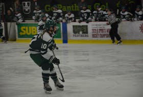 Taylor Gillis, 10, scored the winning goal for the UPEI Panthers in a 3-1 win over the St. Thomas Tommies in an Atlantic University Sport women’s hockey game at MacLauchlan Arena in Charlottetown on Sunday.
