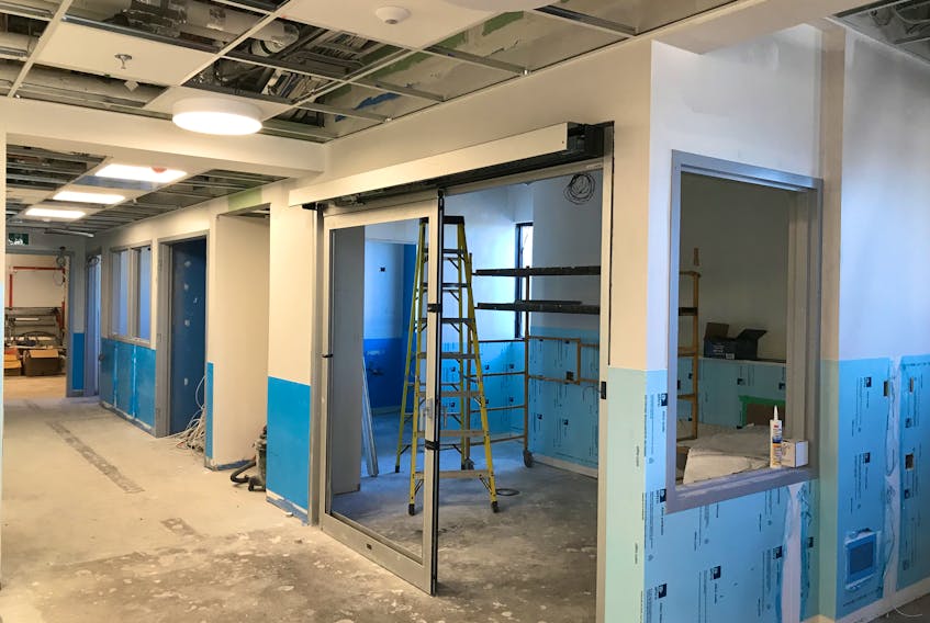 Work is continuing on the new dialysis unit at the Glace Bay Hospital, however it won't meet its original opening schedule of this spring. The work has been slowed by COVID-19 restrictions. It is now expected to be completed in the summer. CONTRIBUTED
