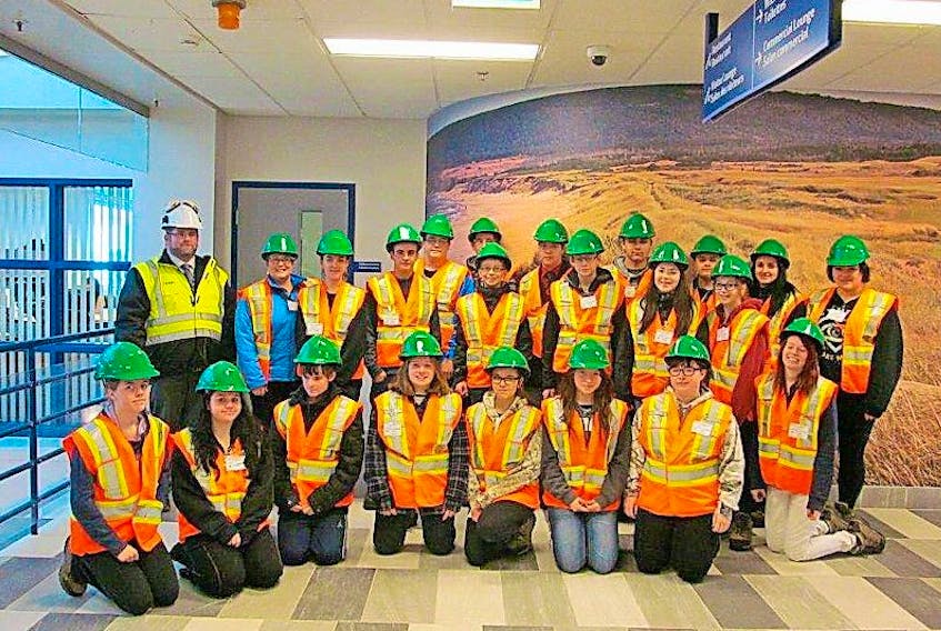 Students from St. James Regional High School's career development classes got to visit Marine Atlantic to learn about the company's safety procedures.