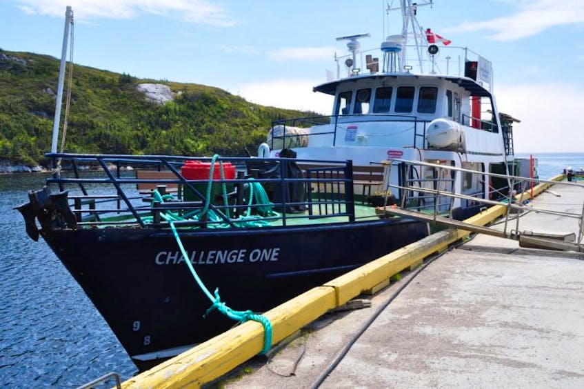The MV Challenge One, which recently returned from refit, has been tied up dockside near Rose Blanche due to engine trouble.