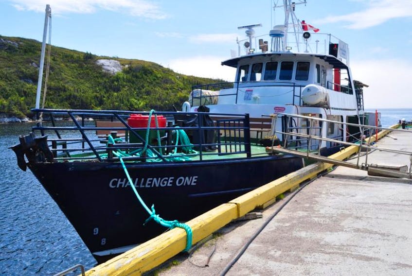 The MV Challenge One, which recently returned from refit, has been tied up dockside near Rose Blanche due to engine trouble.