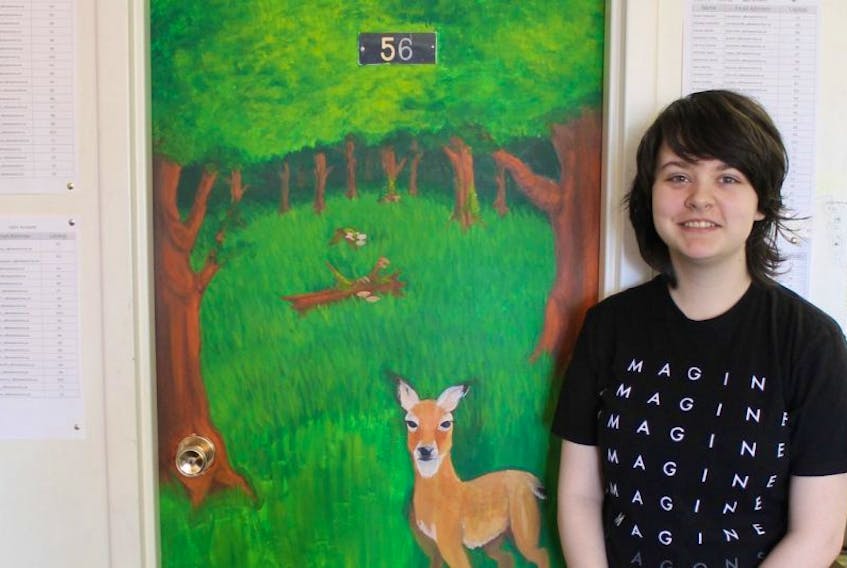Cera Purchase recently completed her final art project at St. James Regional High. 
