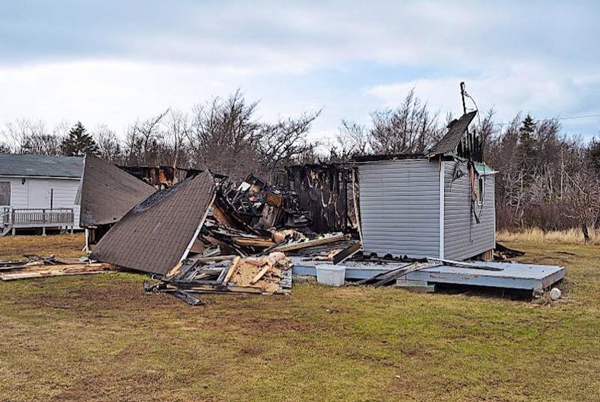 This cabin belonging to Darren Pike was destroyed by fire on April 17.