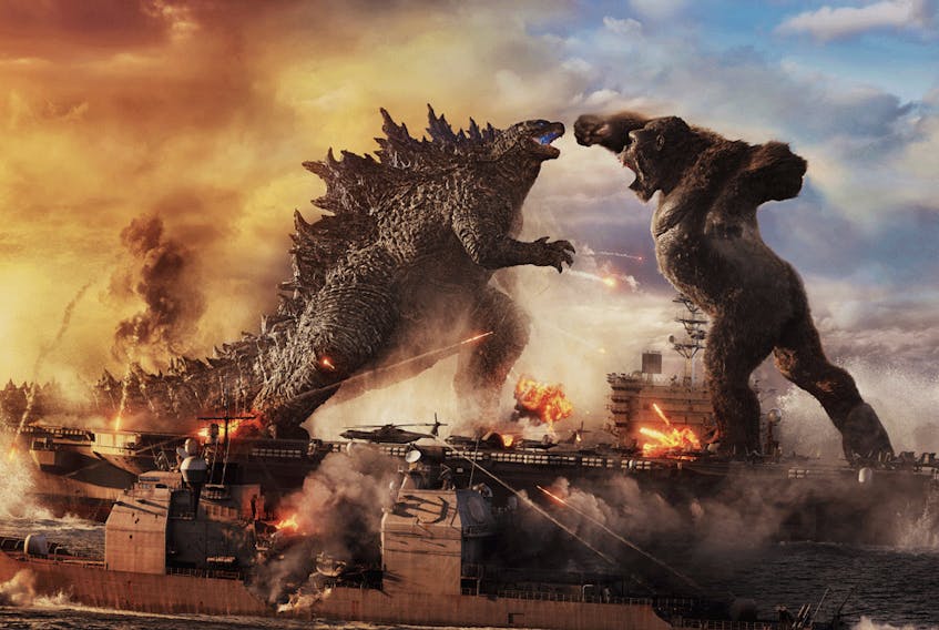 A promotional image for Godzilla vs. Kong.