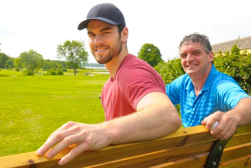 Adam McQuaid, left, and Trent Birt will be involved in the 20th anniversary of the Charlottetown Boys &amp; Girls Club Celebrity Golf Classic later this week at the Belvedere Golf Club in Charlottetown.