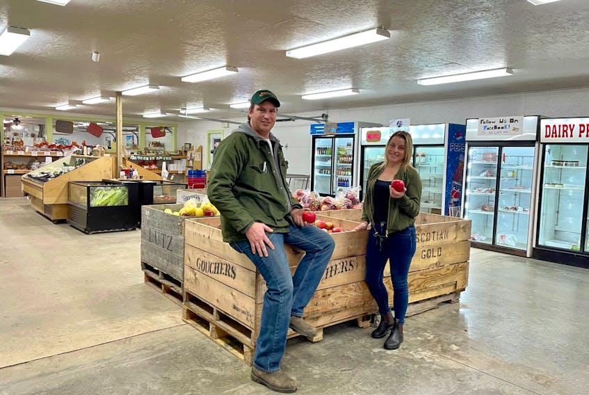 Jeffrey Goucher and Amanda Stanton of Goucher's Farm Market in Wilmot said the business enjoyed an increase in retail sales during 2020 but also faced several unique challenges due to the COVID 19 pandemic. - Contributed