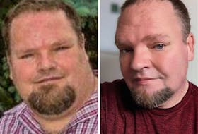 A side-by-side comparison of Dave Murphy at his heaviest (left) and now. Contributed photo 