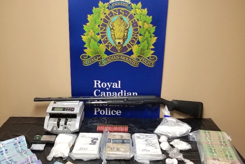 These items were removed from a Grand Falls-Windsor home after the RCMP executed a search warrant at the home on Tuesday. Photo courtesy RCMP 