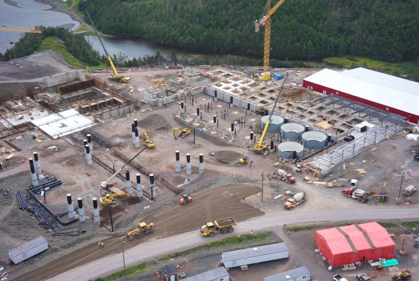Grieg Seafoods is building a land-based salmon hatchery in Marystown, as part of its overall plan for salmon farming in Placentia Bay.