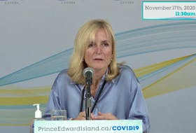 Dr. Heather Morrison, chief public health officer for P.E.I., outlined COVID-19 rules for rotational workers returning to the Island in her briefing on Nov. 18. Alison Jenkins/Local Journalism Initiative Reporter