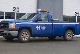 A Halifax Water truck is parked outside the utility's offices on Cowie Hill Road on Wednesday, March 11, 2020.