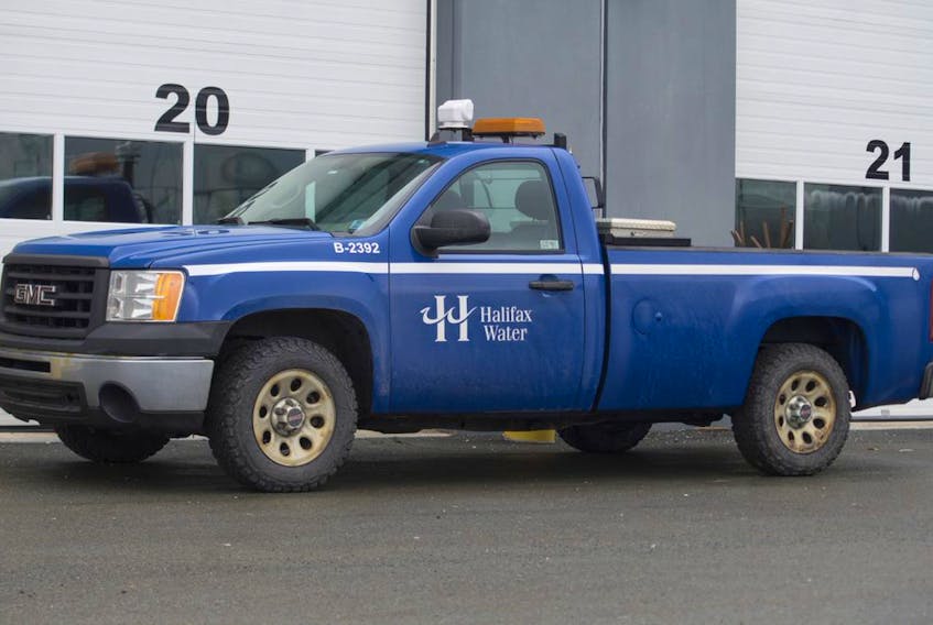 A Halifax Water truck is parked outside the utility's offices on Cowie Hill Road on Wednesday, March 11, 2020.