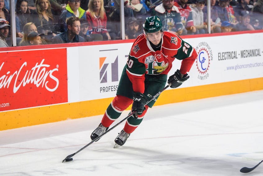 Halifax Mooseheads defenceman Justin Barron is projected as a potential first-round pick for Tuesday's NHL draft. (CONTRIBUTED/QMJHL)
