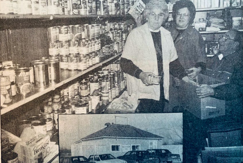 Dorothy and Joe LeGoffic started the Matthew:25 Windsor and District Food Bank in 1977. By 1995, they said the need for the food bank’s services was ever-increasing. Also pictured is volunteer Teresa Cochrane.