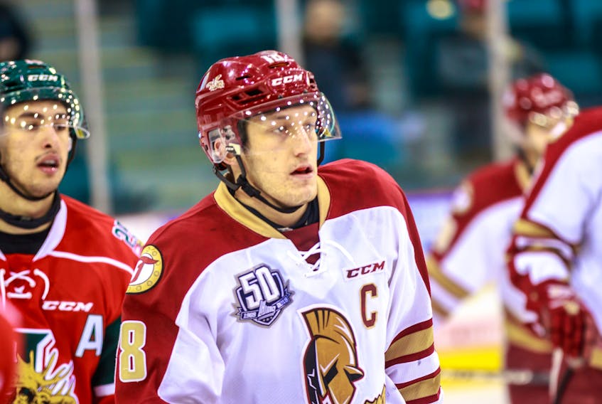 Cole Rafuse of Harmony, a former assistant captain with the QMJHL’s Acadie-Bathurst Titan, looks forward to playing his first competitive game with the Acadia Axemen. CONTRIBUTED
