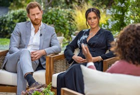  Prince Harry and Meghan, Duchess of Sussex, speak with Oprah Winfrey in an interview broadcast on March 7, 2021.