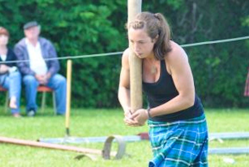 ['Eighteen-year-old Susie Aljoie was the only female competitor during the Scottish heavyweight games at Tartan Field Saturday for the 53rd annual Festival of the Tartans. Aljoie, who is from Middleton, Nova Scotia, began taking part in the heavy weight games about two years ago. Sueann Musick - The News']