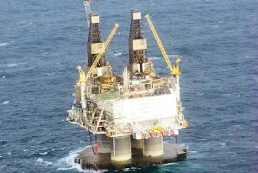 ['The Hibernia oil production platform. — Telegram file photo']
