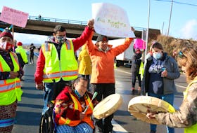 Members of various First Nations communities in Nova Scotia have been lobbying to see the causeway between Windsor and Falmouth opened up to allow free fish flow. Joined by non-Indigenous supporters, they let their concerns be known by protesting Nov. 16.