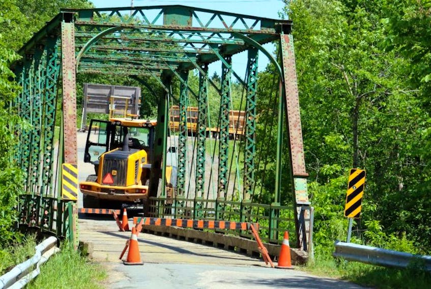 On June 22, the one-lane bridge on Bog Road in Mount Denson was closed to traffic. Department of Transportation and Infrastructure officials are reviewing its structural integrity.