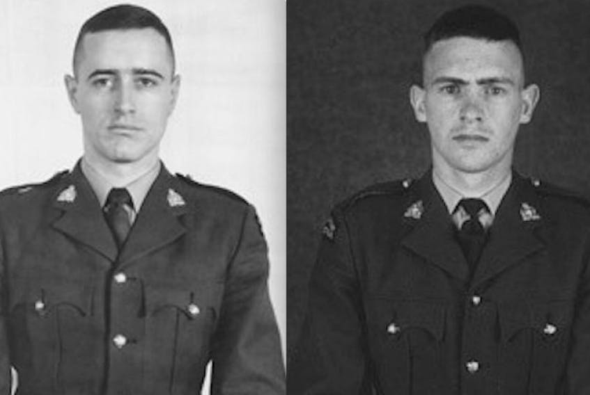 A memorial hockey tournament being played in Gander beginning today was started to honour Constables Terry Hoey (left) and Robert Amey, who died in the line of duty while serving in this province.