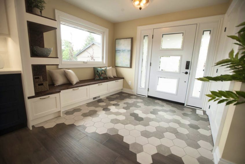A mudroom can ease the cleaning burden caused by dirt and slush.