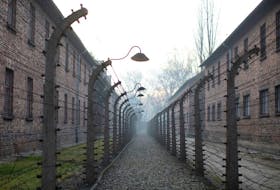 The site of the former Nazi German concentration and extermination camp Auschwitz is pictured during the ceremonies marking the 75th anniversary of the liberation of the camp and International Holocaust Victims Remembrance Day, in Oswiecim, Poland, January 27, 2020. 