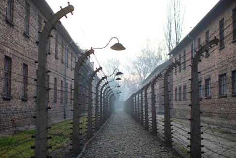 The site of the former Nazi German concentration and extermination camp Auschwitz is pictured during the ceremonies marking the 75th anniversary of the liberation of the camp and International Holocaust Victims Remembrance Day, in Oswiecim, Poland, January 27, 2020. 